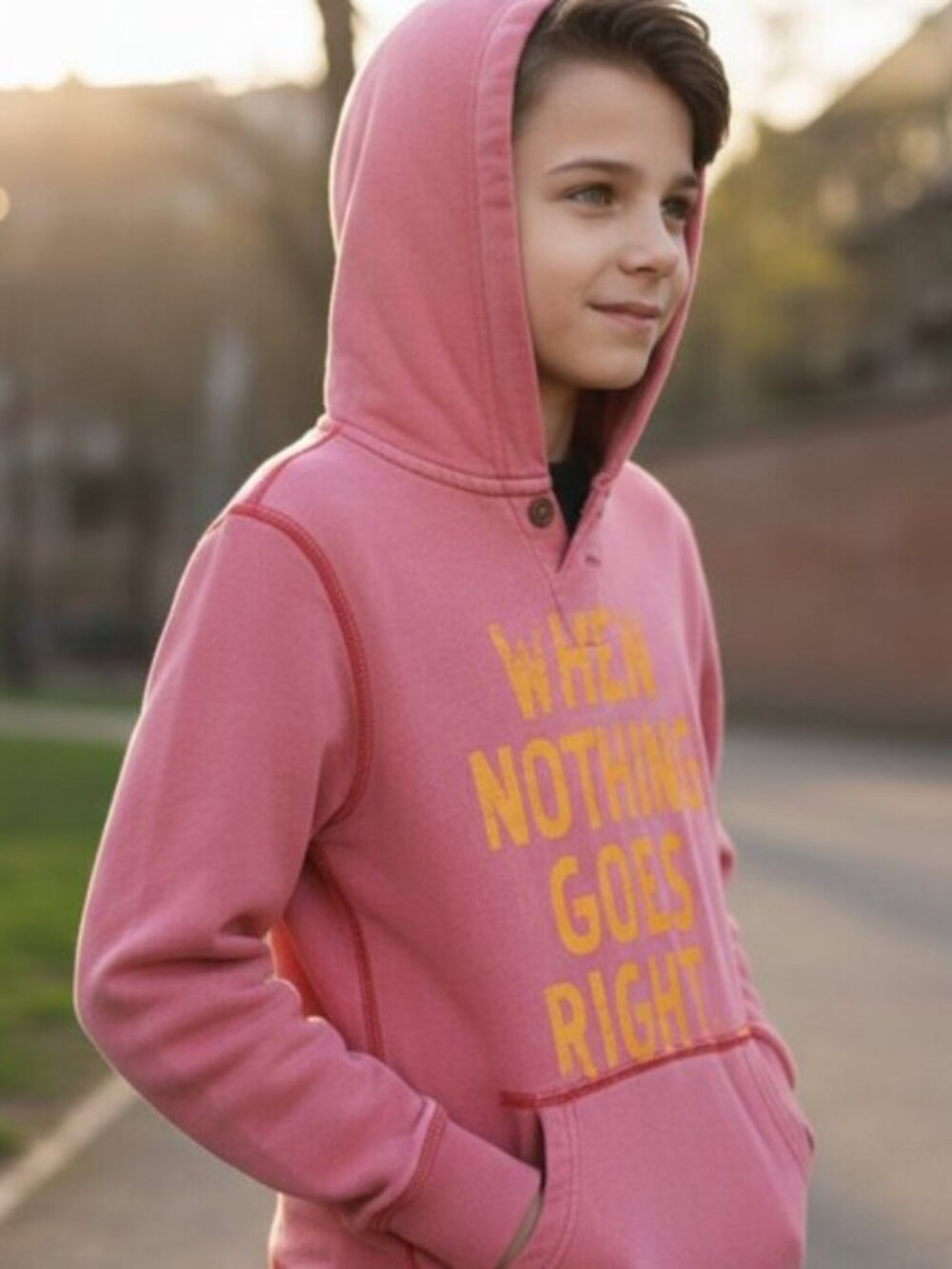 SCOTCH SHRUNK Front Back Graphic Hoodie 6 7 8 Boys Girls RARE SAMPLE Distressed